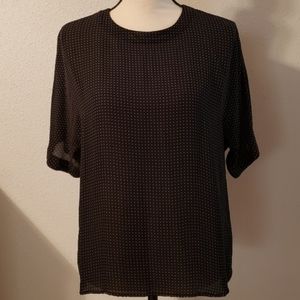 LINDA ALLARD for Ellen Tracy Black Silk Blouse